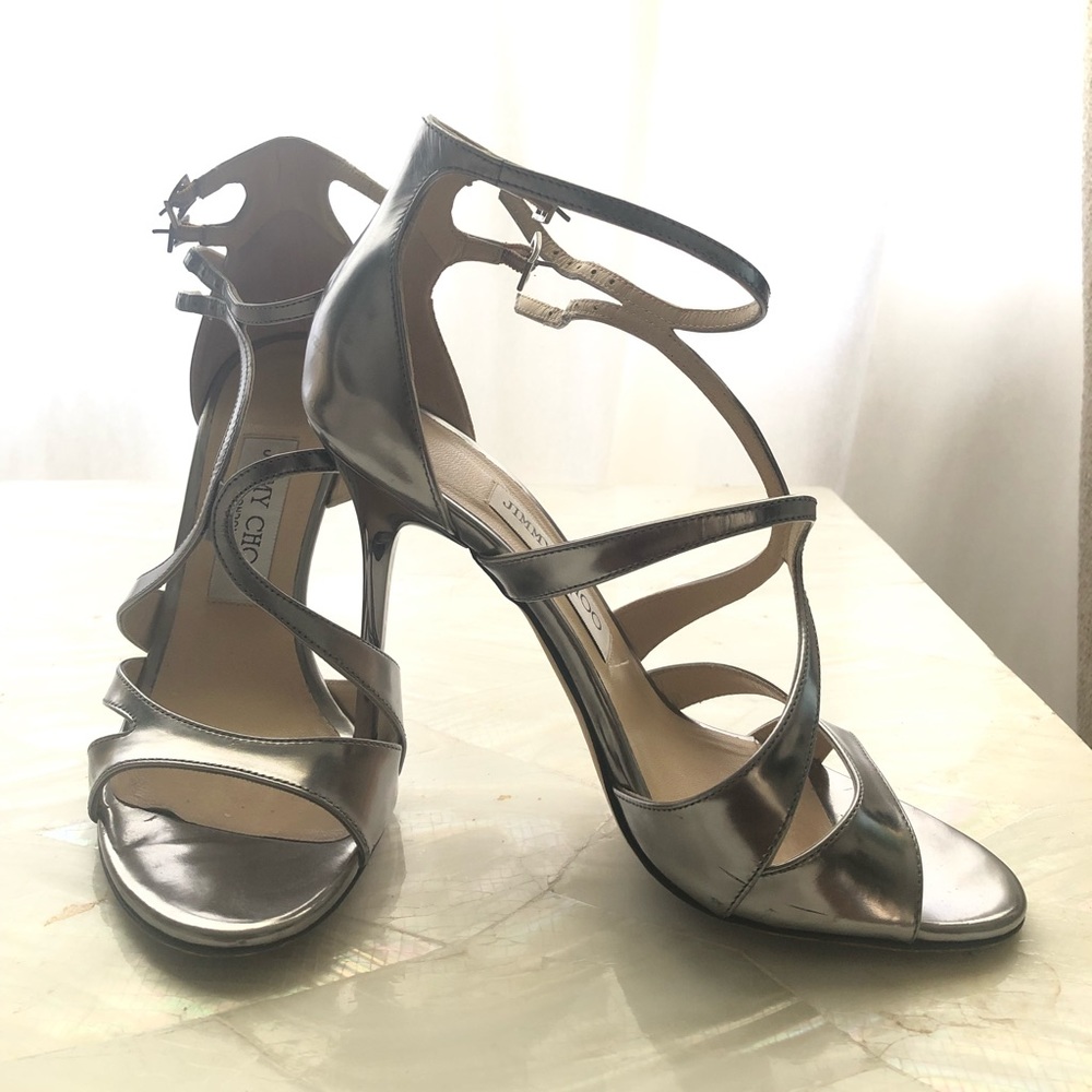 Jimmy Choo metallic furrow